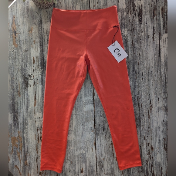 ZYIA Tangerine Metallic Plus Light n Tight High Rise 6-8 - Picture 2 of 8